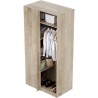 Module armoire d'angle - Chene - 3 étageres - 1 tringle a vetements - Module armoire d'angle - Chene - 3 étageres - 1 tringle a vetements -