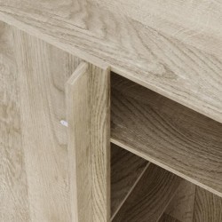 Module armoire d'angle - Chene - 3 étageres - 1 tringle a vetements -