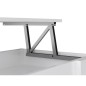 Table basse relevable - Style contemporain blanc mat - L 100 x P50 x H44cm - HAPPY