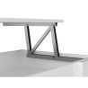 Table basse relevable - Style contemporain blanc mat - L 100 x P50 x H