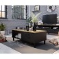 Ensemble Meuble TV+Table basse OXFORD - Style industriel - Mélaminé chene noir - Table Basse: L110 cm et Meuble Tv 159 cm Ensemble Meuble TV+Table basse OXFORD - Style industriel - Mélaminé chene noir - Table Basse: L110 cm et Meuble Tv 159 cm