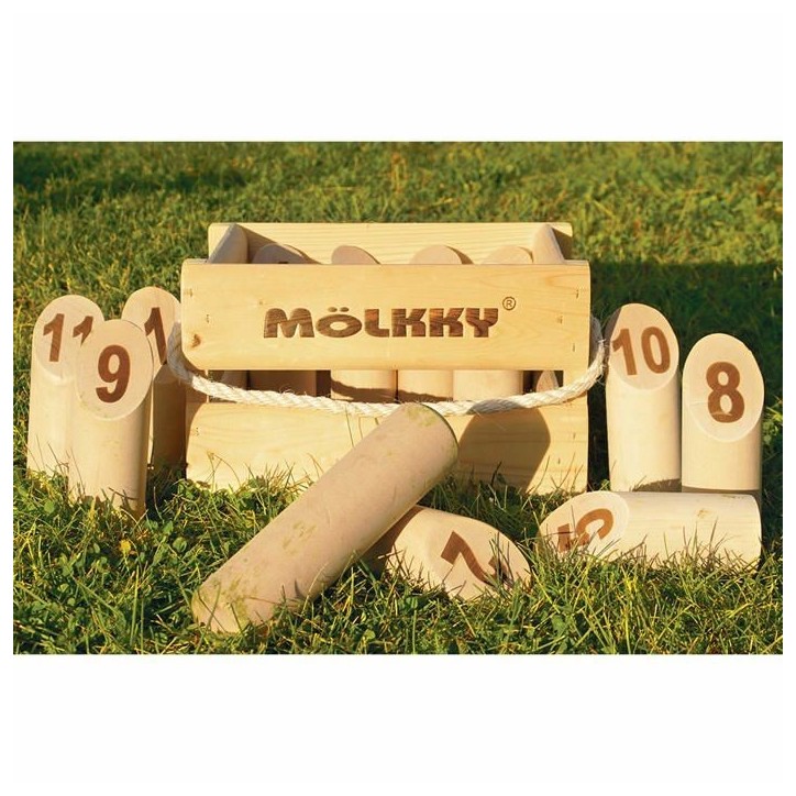 Jeu de quilles Mölkky - TACTIC - Version Luxe - Bois massif - Mixte - A partir de 7 ans Jeu de quilles Mölkky - TACTIC - Version Luxe - Bois massif - Mixte - A partir de 7 ans