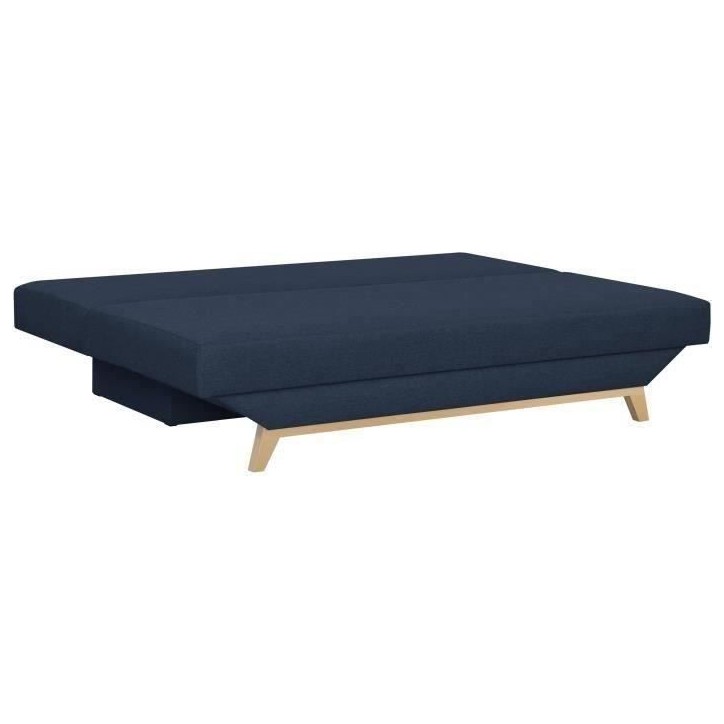 TEIJO Banquette convertible 3 places avec coffre de rangement - Tissu Bleu - L187 x P91 x H82 cm TEIJO Banquette convertible 3 places avec coffre de rangement - Tissu Bleu - L187 x P91 x H82 cm