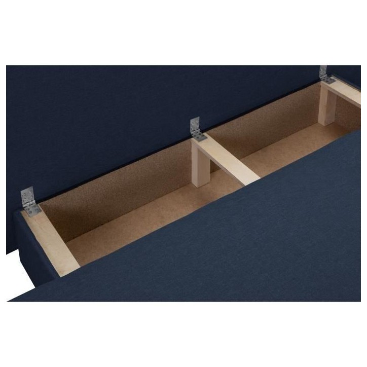 TEIJO Banquette convertible 3 places avec coffre de rangement - Tissu Bleu - L187 x P91 x H82 cm TEIJO Banquette convertible 3 places avec coffre de rangement - Tissu Bleu - L187 x P91 x H82 cm