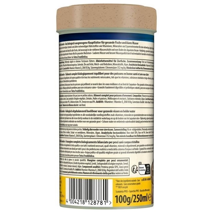 TetraMin Granulés - TETRA - Aliment complet pour poissons tropicaux - 250 ml