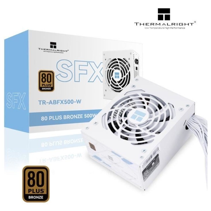 Alimentation PC non modulaire - THERMALRIGHT ABFX 500 W - 80+ Bronze - Blanc Alimentation PC non modulaire - THERMALRIGHT ABFX 500 W - 80+ Bronze - Blanc