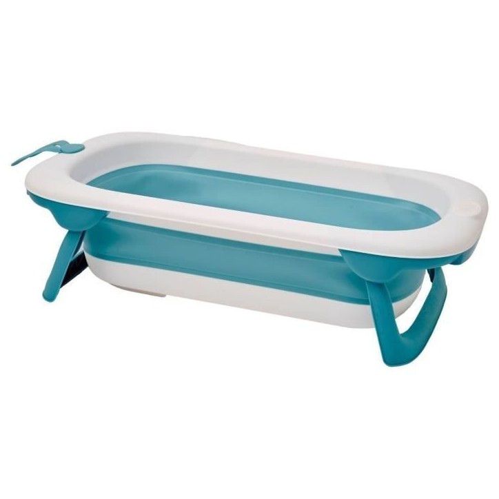 Baignoire pliable - THERMOBABY - BALNÉA - Compact - Bouchon de vidange - Jusqu'a 18 mois - Bleu