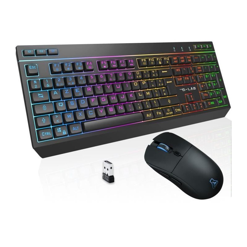 Pack gamer sans fil - THE G-LAB - COMBO TUNGSTEN EX - Clavier + souris Pack gamer sans fil - THE G-LAB - COMBO TUNGSTEN EX - Clavier + souris