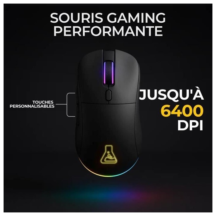 Pack gamer sans fil - THE G-LAB - COMBO TUNGSTEN EX - Clavier + souris - 32 macros configurables