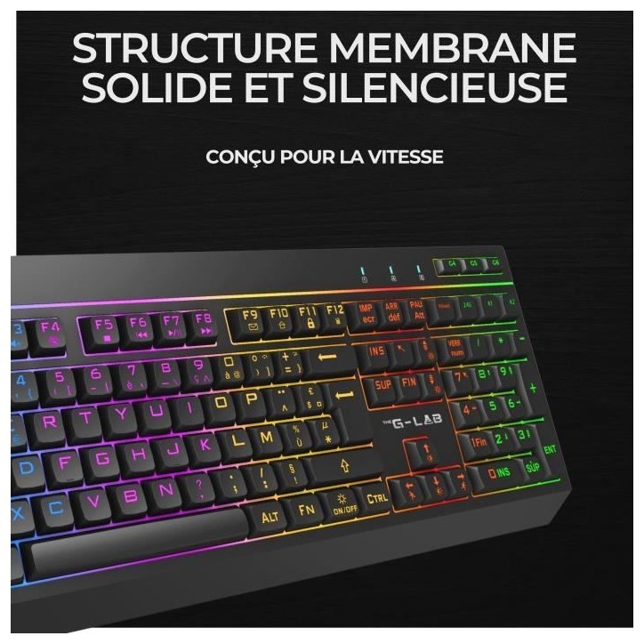 Clavier gamer sans fil - THE G-LAB - KEYZ TUNGSTEN EX - 32 macros configurables Clavier gamer sans fil - THE G-LAB - KEYZ TUNGSTEN EX - 32 macros configurables