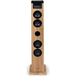 Tour haut-parleur - THOMSON - Noir/Bois - Bluetooth/CD/USB/SD, 60W, Ra