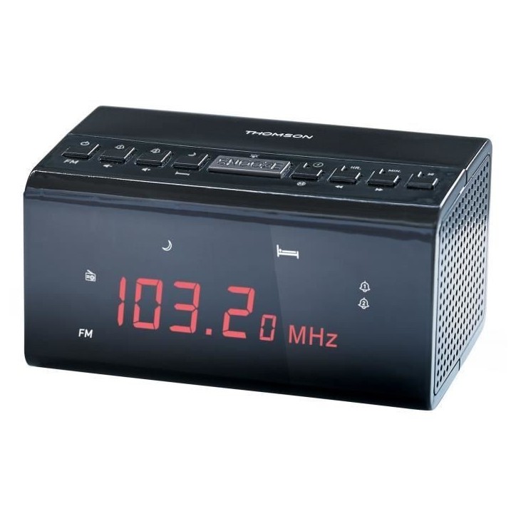 Radio Réveil - THOMSON - CR50 - Noir Radio Réveil - THOMSON - CR50 - Noir