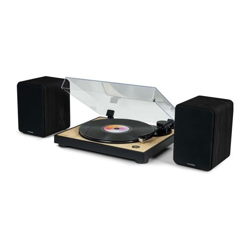 Ensemble de 2 enceintes THOMSON WS600DUO avec caisson en bois - Blueto