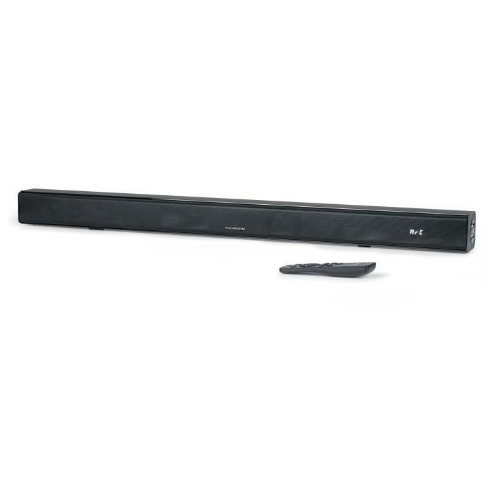 Barre de son - THOMSON - Noire - Bluetooth 5.3, 120W, Entrée TV ARC/CEC, USB, Égaliseur, Télécommande, Alim. 230V Barre de son - THOMSON - Noire - Bluetooth 5.3, 120W, Entrée TV ARC/CEC, USB, Égaliseur, Télécommande, Alim. 230V