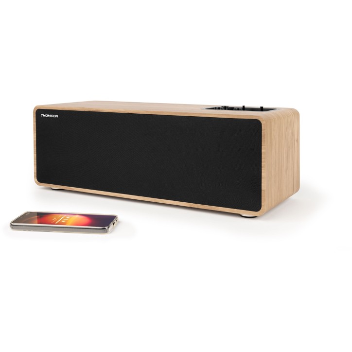 Enceinte bluetooth - THOMSON - Bois et noir