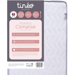 Matelas bébé climatisé - 70 x 140 cm - Epaisseur 11 cm - TINEO