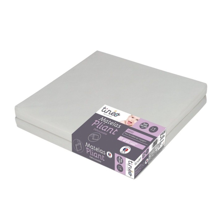 Matelas Bébé Pliant 60x120x4cm - 2 Parties - Couchage D'appoint - Déhoussable - Fabriqué En France Matelas Bébé Pliant 60x120x4cm - 2 Parties - Couchage D'appoint - Déhoussable - Fabriqué En France