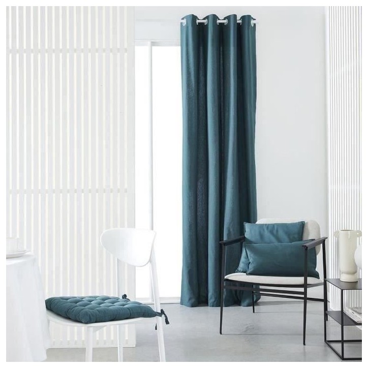 Rideau a oeillets - TODAY - 140x240cm - 100% Coton - Paon