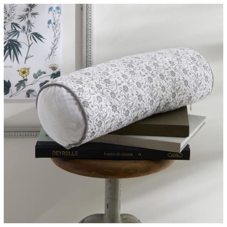 Coussin Polochon - TODAY - CHARME - Imprimé Craie Capucine - 45 x 15 cm Coussin Polochon - TODAY - CHARME - Imprimé Craie Capucine - 45 x 15 cm