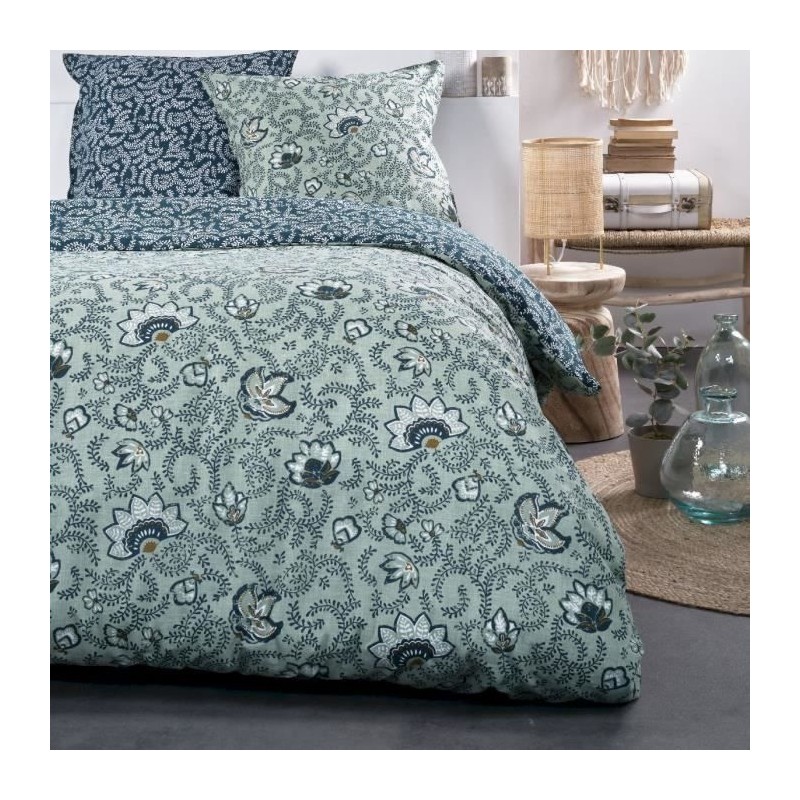 Parure de lit - TODAY - Sunshine - Bleu - 2 personnes - 220x240 cm - C Parure de lit - TODAY - Sunshine - Bleu - 2 personnes - 220x240 cm - C