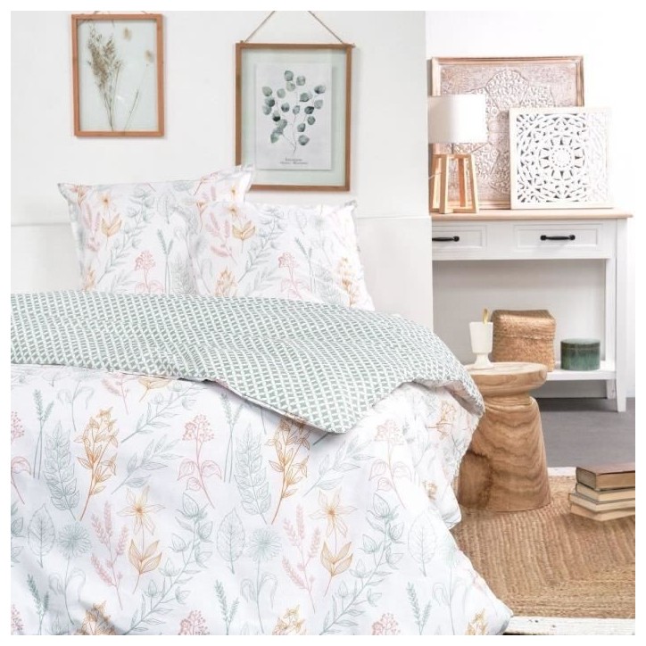 Parure de lit 2 personnes - TODAY - Sunshine 11.49 - 240 x 260 cm - 100% Coton imprimé Parure de lit 2 personnes - TODAY - Sunshine 11.49 - 240 x 260 cm - 100% Coton imprimé