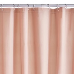Rideau de douche gauffré - Pink - PEVA - 180 x 200 cm - 12 crochets -
