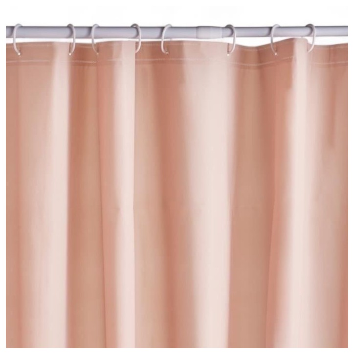 Rideau de douche gauffré - Pink - PEVA - 180 x 200 cm - 12 crochets - UTILITY - TODAY Rideau de douche gauffré - Pink - PEVA - 180 x 200 cm - 12 crochets - UTILITY - TODAY