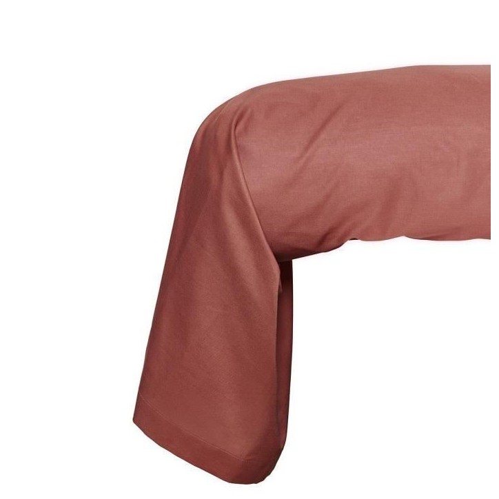 Taie de traversin TODAY Essential - 45 x 185 cm - 100% Coton uni - Terracotta