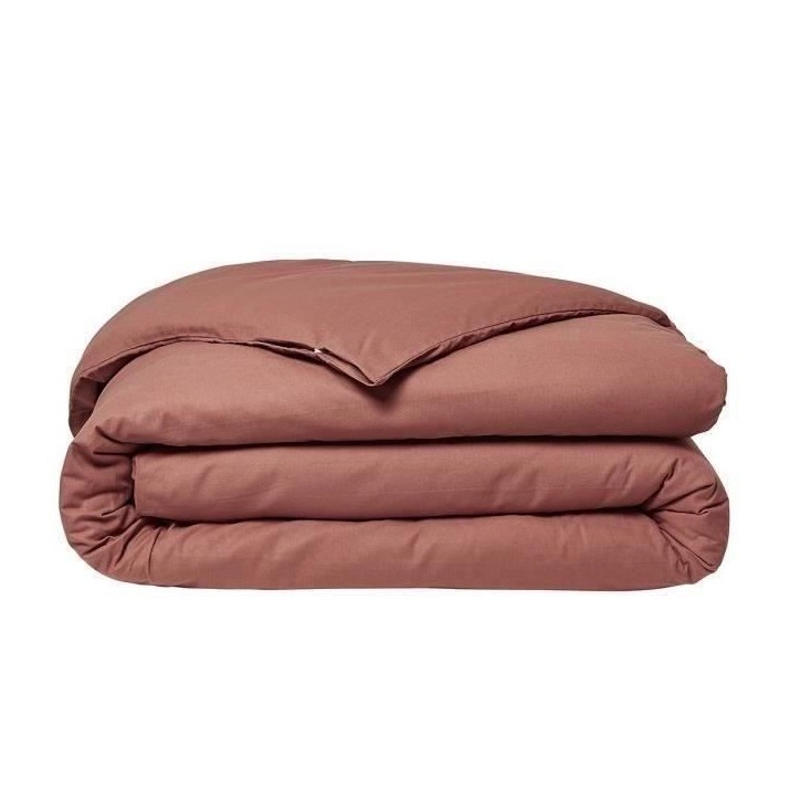 Housse de couette TODAY Essential - 240 x 260 cm - 2 personnes - 100% Coton uni - Terracotta