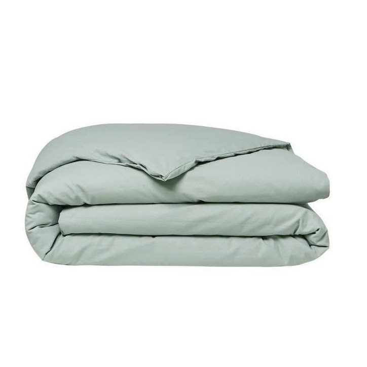 Housse de couette TODAY Essential - 240 x 260 cm - 2 personnes - 100% Coton uni - Celadon Housse de couette TODAY Essential - 240 x 260 cm - 2 personnes - 100% Coton uni - Celadon