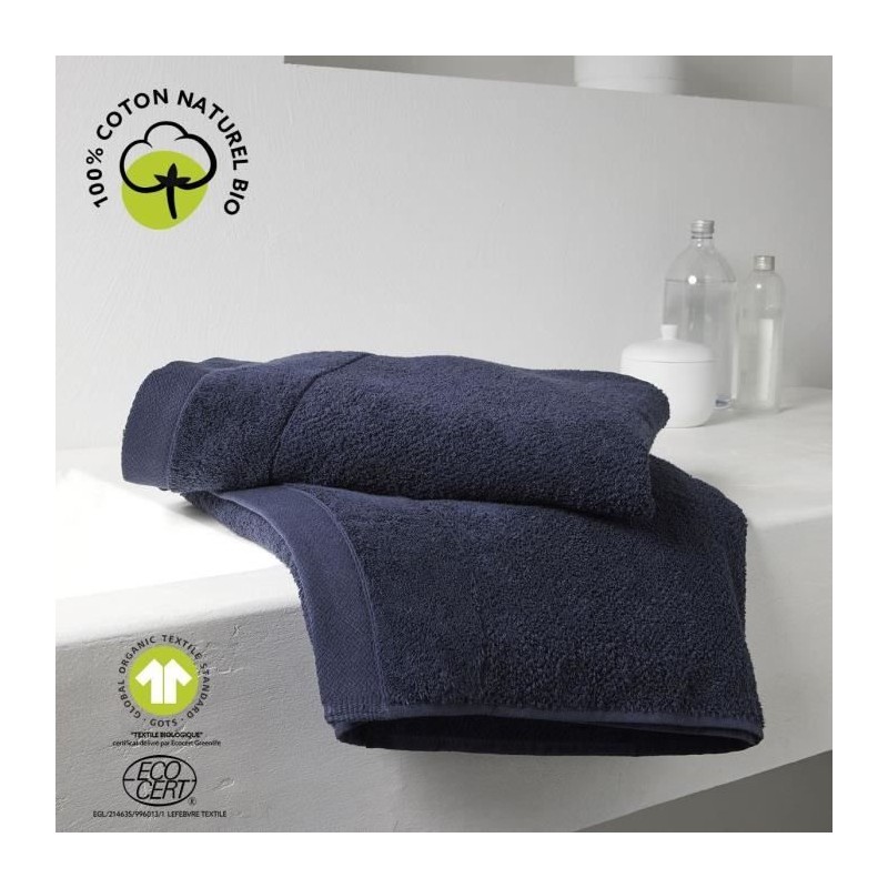Drap de bain - TODAY - 70 x 130 cm - Coton - Organic Navy