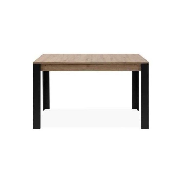 Table extensible - TOLOSA 80A - Décor chene artisan / Noir - Rectangulaire - 6 / 8 personnes - 100-150 x 75 x 80 cm Table extensible - TOLOSA 80A - Décor chene artisan / Noir - Rectangulaire - 6 / 8 personnes - 100-150 x 75 x 80 cm