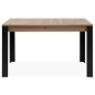 Table extensible - TOLOSA 80A - Décor chene artisan / Noir - Rectangulaire - 6 / 8 personnes - 100-150 x 75 x 80 cm