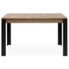 Table extensible - TOLOSA 80A - Décor chene artisan / Noir - Rectangu