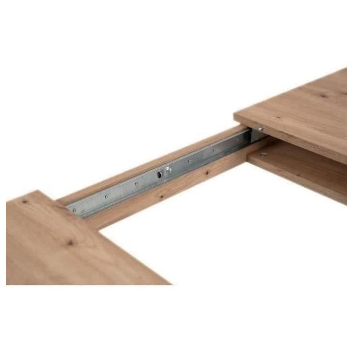 Table extensible - TOLOSA 80A - Décor chene artisan / Noir - Rectangulaire - 6 / 8 personnes - 100-150 x 75 x 80 cm Table extensible - TOLOSA 80A - Décor chene artisan / Noir - Rectangulaire - 6 / 8 personnes - 100-150 x 75 x 80 cm