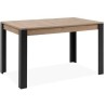 Table extensible - TOLOSA 80A - Décor chene artisan / Noir - Rectangu