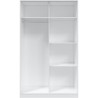 Armoire TOP - Décor blanc artik et chene nodi - 2 Portes coulissantes Armoire TOP - Décor blanc artik et chene nodi - 2 Portes coulissantes