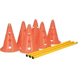 TRIXIE Lot de 3 Activités d'obstacle - Ø 23 × 30 cm - 78 cm - Orang
