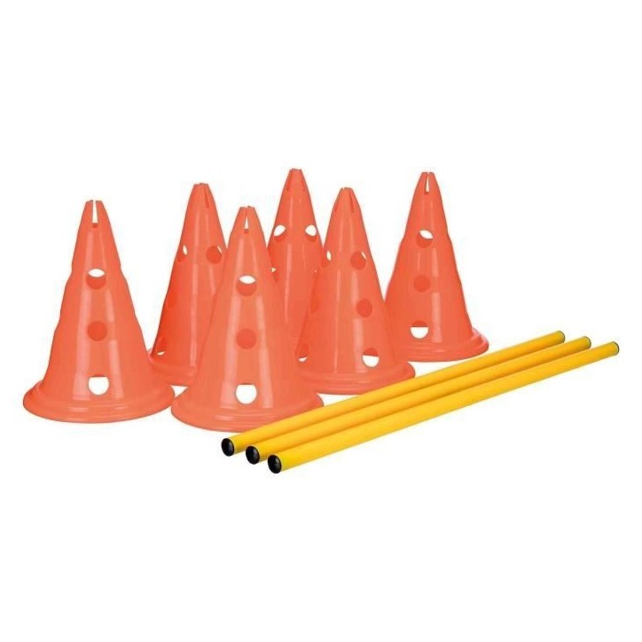 TRIXIE Lot de 3 Activités d'obstacle - Ø 23 × 30 cm - 78 cm - Orange et jaune - Pour chien