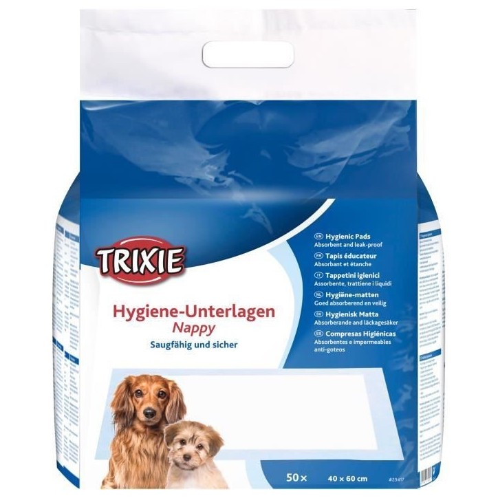 Tapis éducateur TRIXIE Nappy - 40 × 60 cm - 50 Pcs