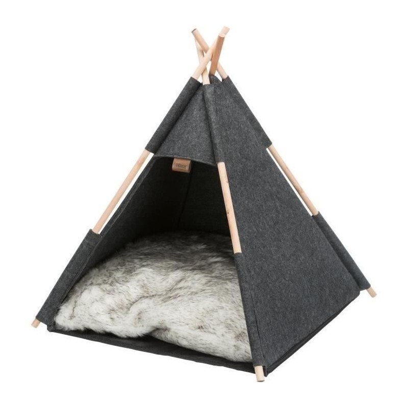 Abri Tipi TRIXIE - Feutre - 55 × 65 × 55 cm - Anthracite