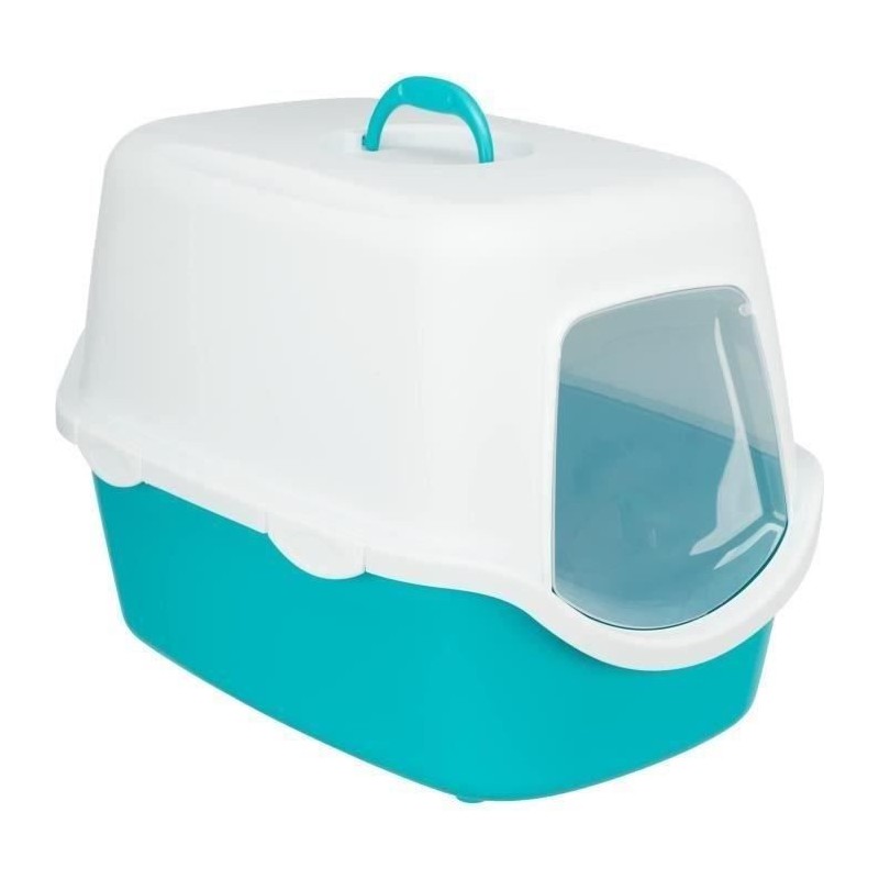 TRIXIE Bac a litiere Vico 40*40*56 cm - Aigue-marine - Pour chat
