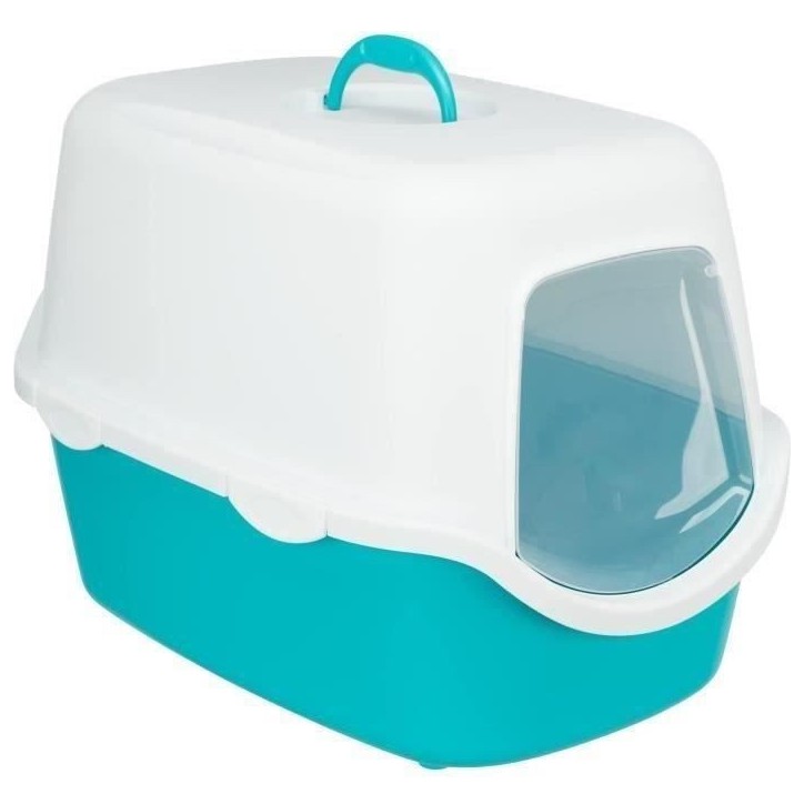 TRIXIE Bac a litiere Vico 40*40*56 cm - Aigue-marine - Pour chat