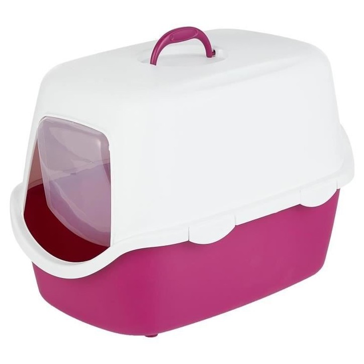 Bac a litiere TRIXIE Vico - Couvercle - 40 × 40 × 56 cm - Baie et blanc