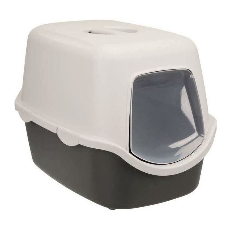 TRIXIE Bac a litiere Vico - 40 x 40 x 56 cm - Gris foncé et gris clai