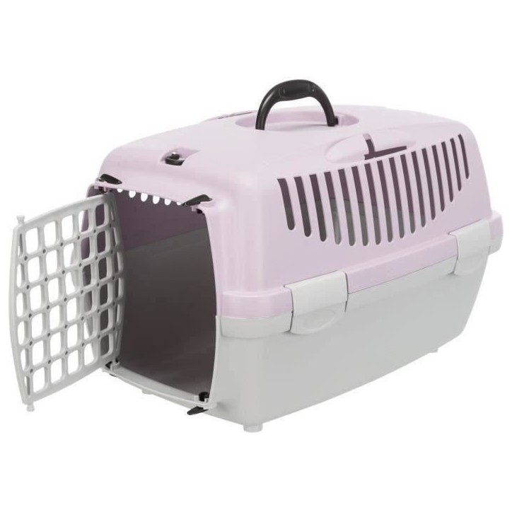 Box de transport - TRIXIE - Capri 1 - XS : 32 x 31 x 48 cm - Gris clair / Mauve