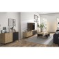 Ensemble meuble TV, table basse et buffet bas - TRUST - Chene / Noir - GAMI Ensemble meuble TV, table basse et buffet bas - TRUST - Chene / Noir - GAMI