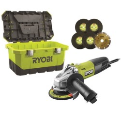 RYOBI - Meuleuse d'angle 800 W 125mm - protection anti-redémarrage +