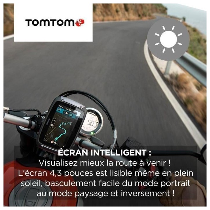 TomTom GPS Moto RIDER 550 Premium Pack - 4, 3 pouces, Carte Monde, TomTom Traffic, Alertes des zones de Danger, Appel Mains-Libr TomTom GPS Moto RIDER 550 Premium Pack - 4, 3 pouces, Carte Monde, TomTom Traffic, Alertes des zones de Danger, Appel Mains-Libr