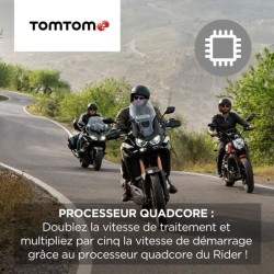 TomTom GPS Moto RIDER 550 Premium Pack - 4, 3 pouces, Carte Monde, Tom